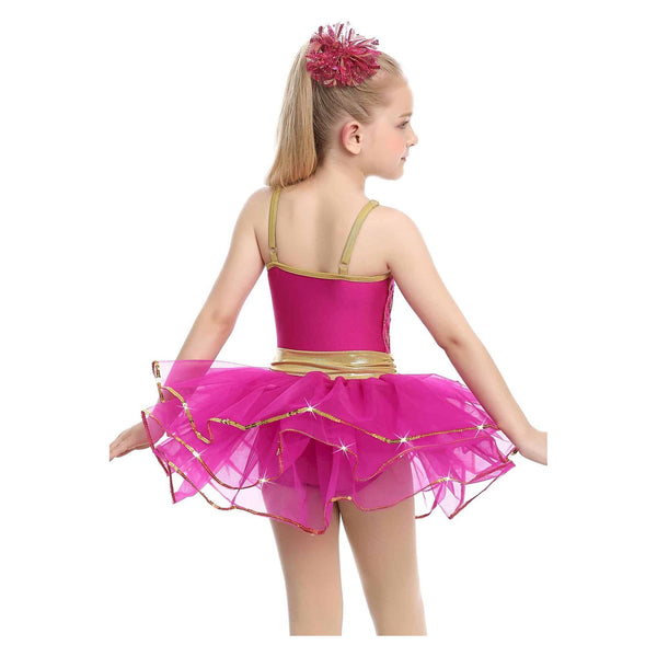 'Exotique' Pink & Gold Dance Costume