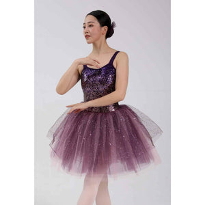 'Galaxy Dust' Purple Sequin Ballet Tutu Dance Costume