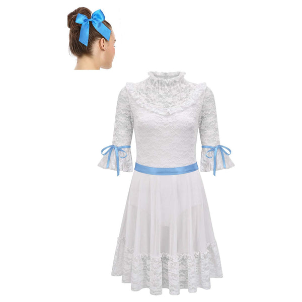 'Clara's Dream' White Lace Character Dance Dress