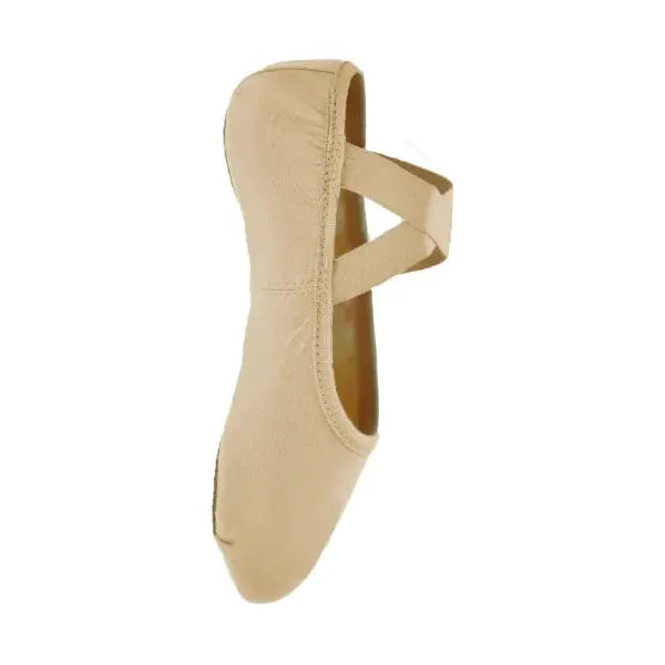 Contour Stretch Pink Canvas Split-Sole Ballet Shoe