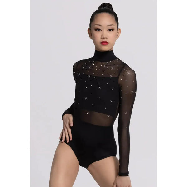 'Boom' Versatile Crystal Mesh Dance Leotard