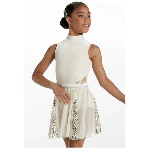 'Joyful' Lace Godet Lyrical Dress Dance Costume