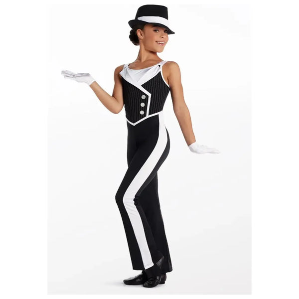 'New York, New York' Pinstripe Jumpsuit Jazz Dance Costume