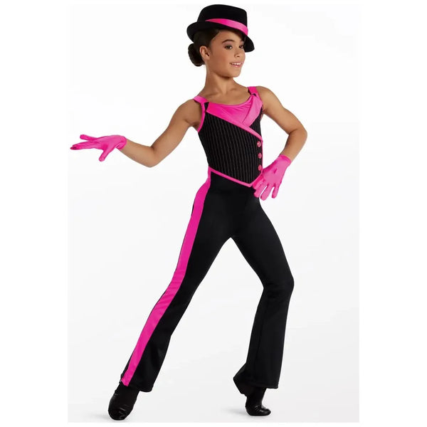 'New York, New York' Pinstripe Jumpsuit Jazz Dance Costume