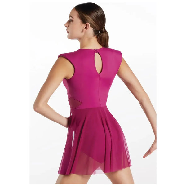 Balera Bold Sleeve Back Panel Skirted Leotard