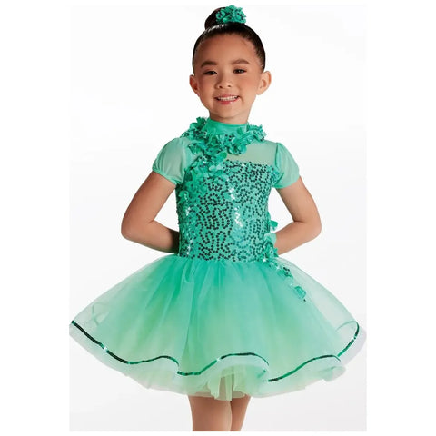 'Lost in the Woods' Floral Sequin Lace Tutu Dance Costume