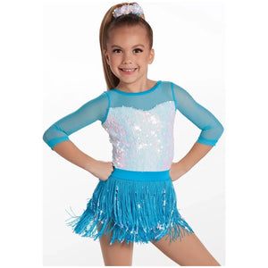 'Read Your Mind' Iridescent Fringe Dress Dance Costume