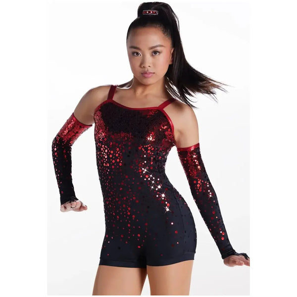 'Look What You Made Me Do' Sequin Ombre Biketard Jazz Dance Costume