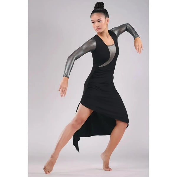 'Reckless' Contemporary Lyrical Asymmetric Plunge Dress Dance Costume