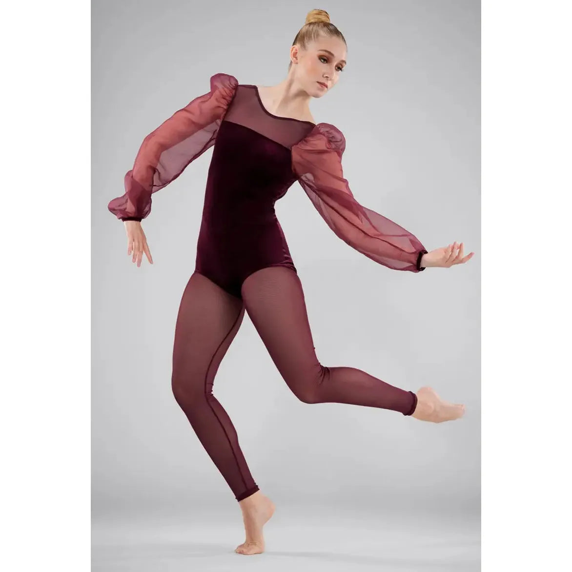 'The Tortured Poets Department' Contemporary Lyrical Volume Sleeve Leotard Dance Costume - Raisin or Black