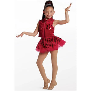 'Gonna Get This' Skater Skirt and Vest Jazz Dance Costume Set