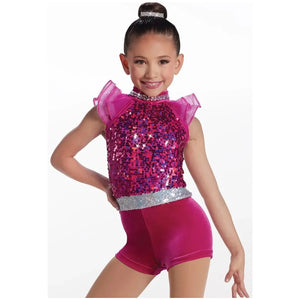 'Celebrity' Sequin Unitard Biketard Dance Costume