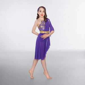 HIRE - Purple & Gold Sequin Lyrical Dresses