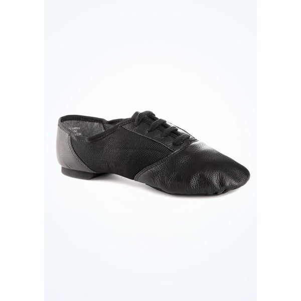 Black Laced Suede Split-Sole Jazz Shoes