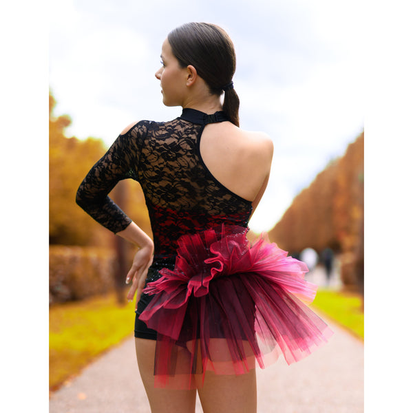 'Georgia' Sequin & Lace Half Net Tutu Unitard Dance Costume