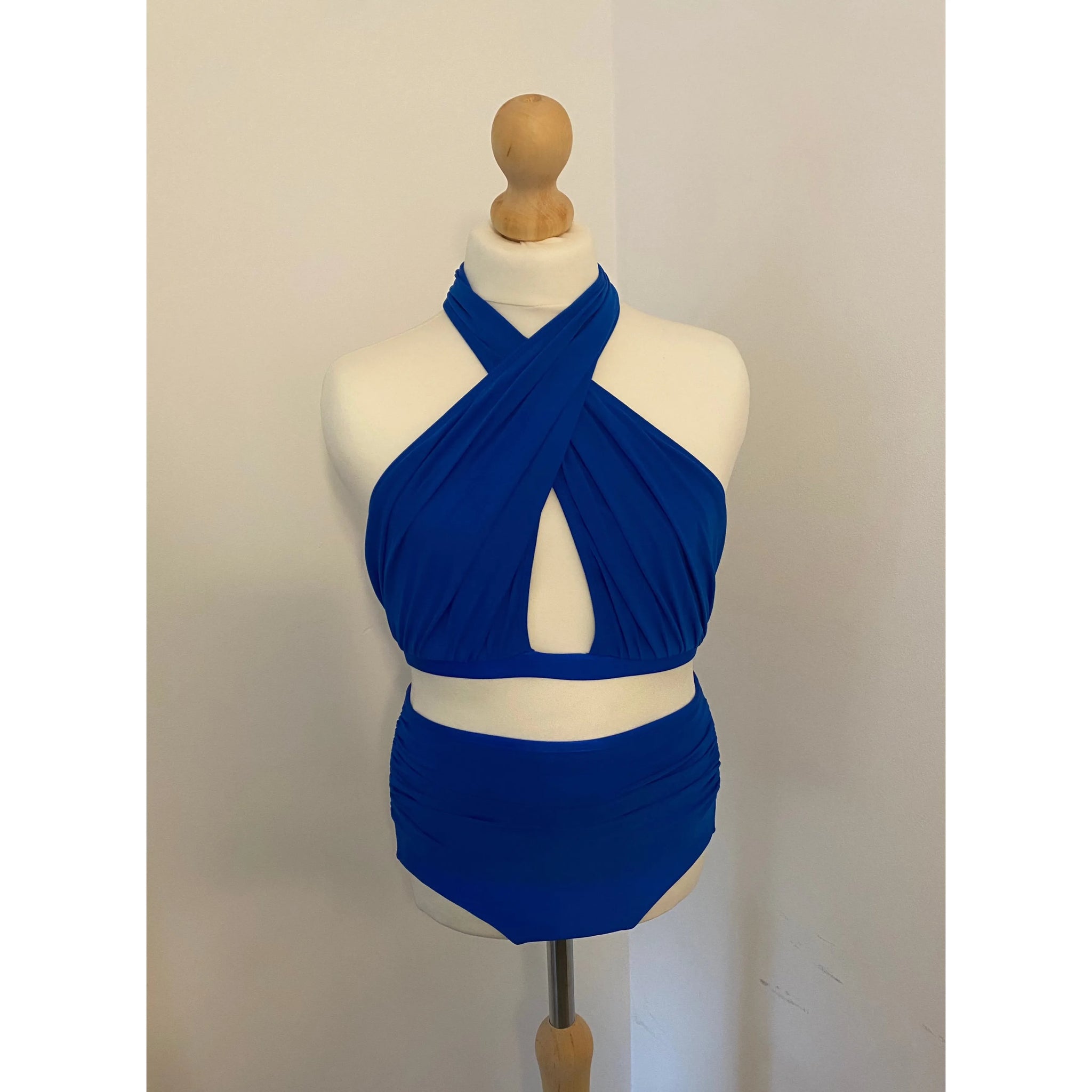 'Lissa' Crossover Halterneck Two-Piece Dance Costume - various colours