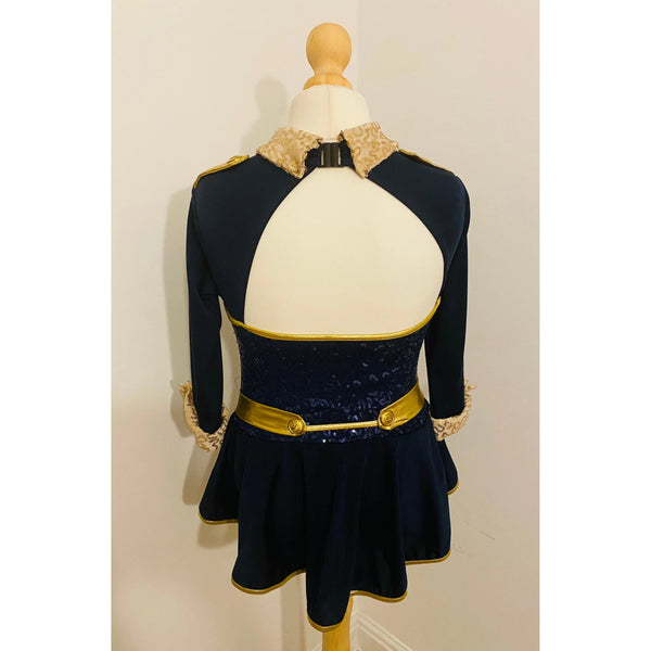 HIRE - Navy & Gold Sequin Military Style Costumes - age 12