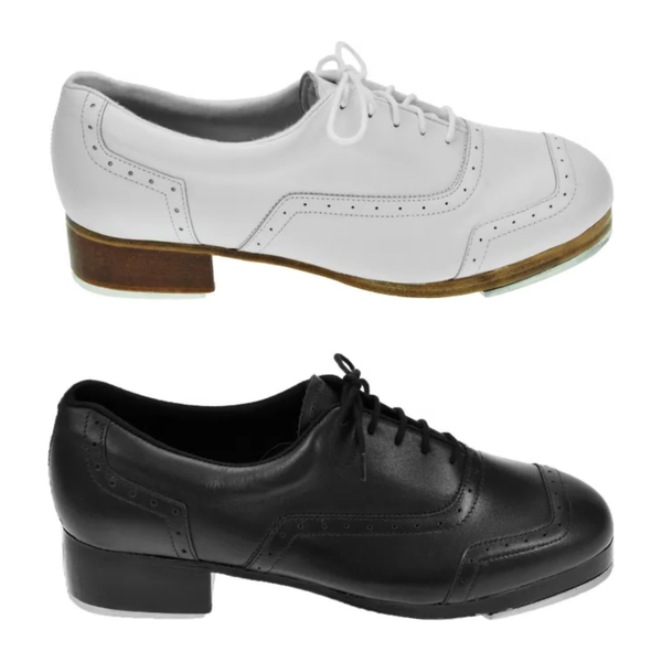 Mens Jason Samuels Smith Leather Tap Shoes - Black or White