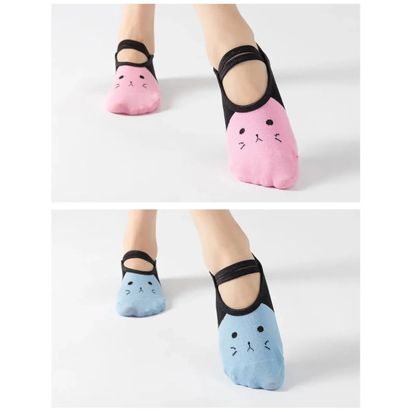 Cat Face Non-Slip Yoga Socks