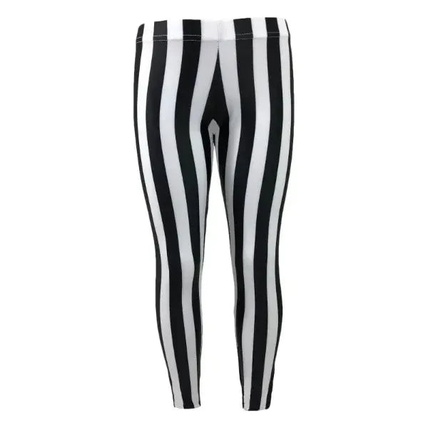 'Calaboose' Black & White Stripe Dance Leggings