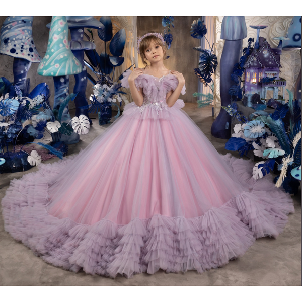 'Gisela' Girls Floor Length Princess Dress