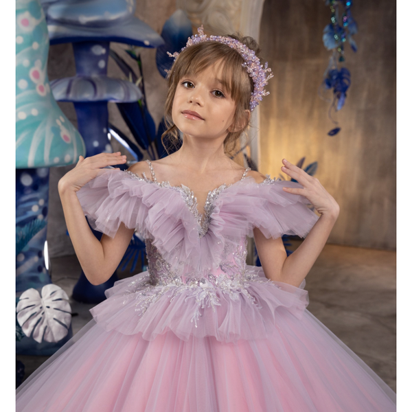 'Gisela' Girls Floor Length Princess Dress