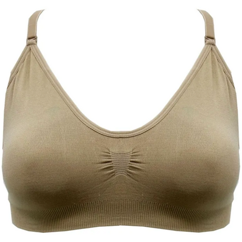 Seamless Clear Back Bra Top with Removable Padding | Dance Underwear