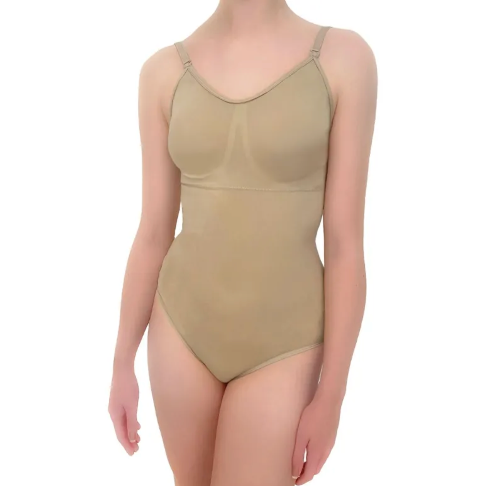 Seamless Low Back Camisole with Removable Padding | Dance Underwear - Nude or Dark Nude