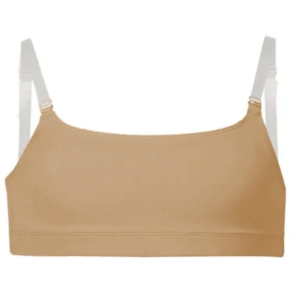 Girls 'Leia' Crop Top | Dance Underwear - Sand or Tan