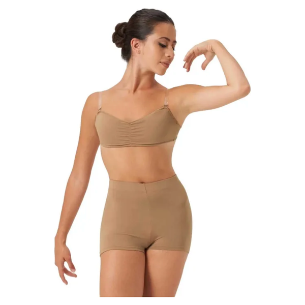 'Vela' Bandeau Bra | Dance Underwear - Sand or Tan