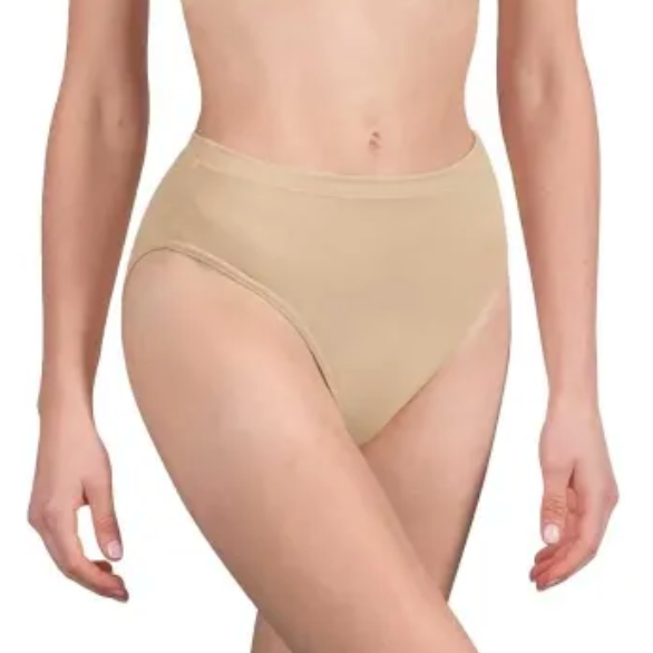 'Aquila' High Waist Brief | Dance Underwear - Sand or Tan