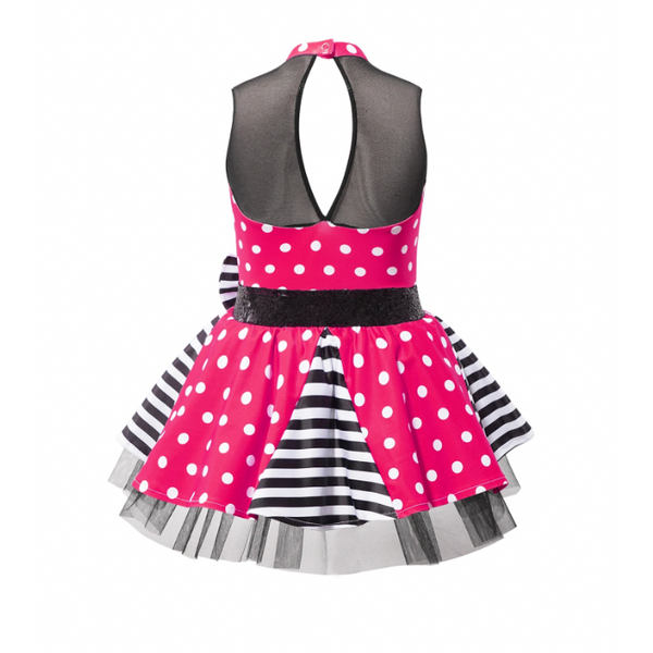 HIRE - Pink, Black & White Patchwork Tutu Skirted Leotard Costumes