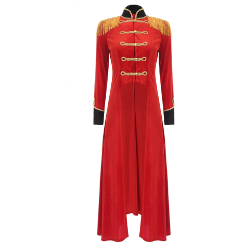Women's Long Ringmaster Tailcoat Jacket - Red or Black