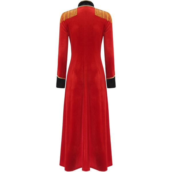 Women's Long Ringmaster Tailcoat Jacket - Red or Black