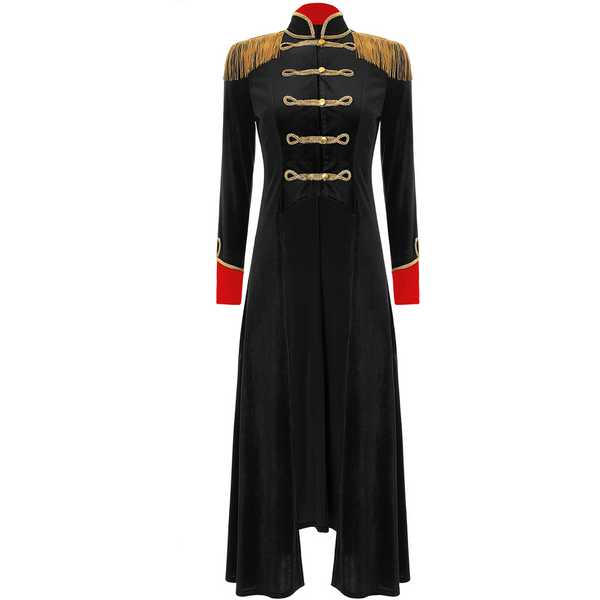 Women's Long Ringmaster Tailcoat Jacket - Red or Black