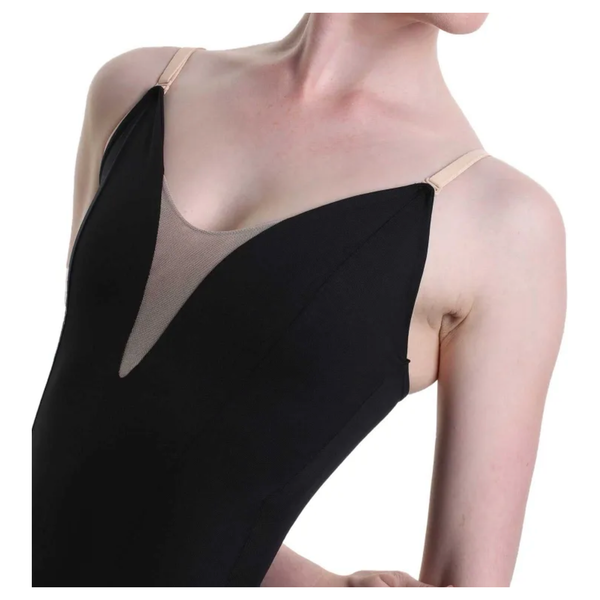 Deep V Camisole Leotard - Black or White