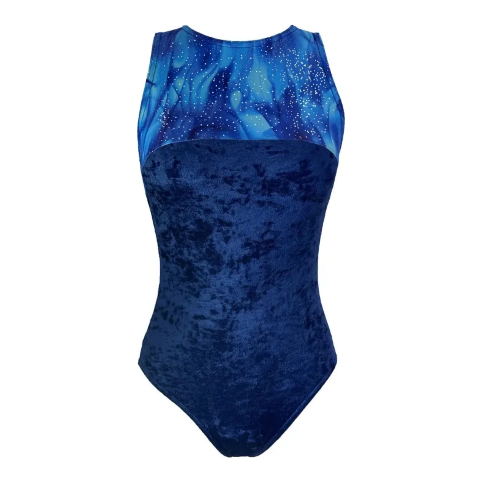 'Asha' Crushed Velour Gymnastics Leotard - various colours