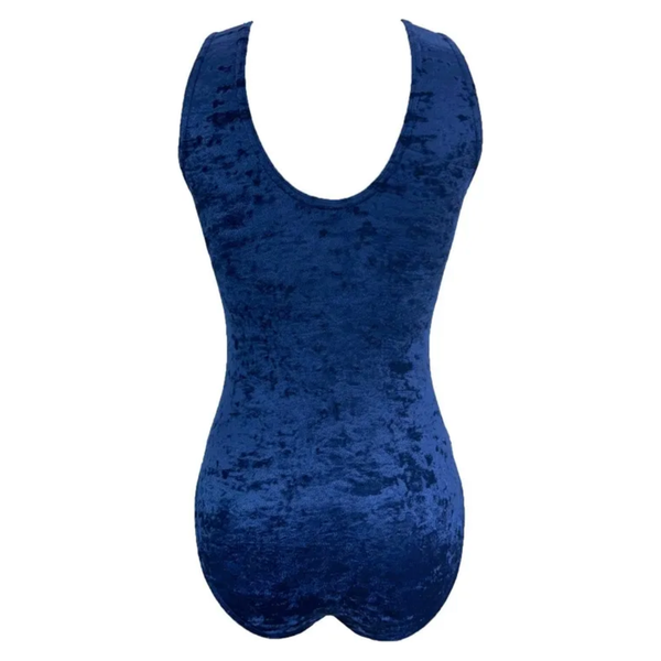 'Asha' Crushed Velour Gymnastics Leotard - various colours