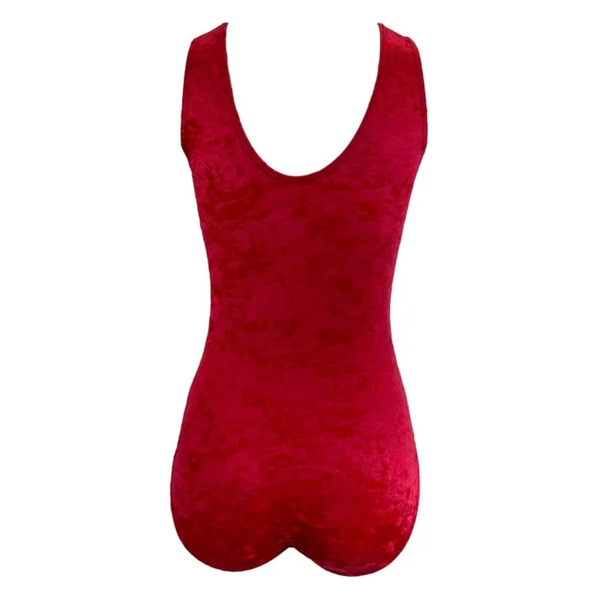 'Asha' Crushed Velour Gymnastics Leotard - various colours