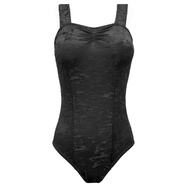 'Saffy' Crushed Velour Leotard - various colours