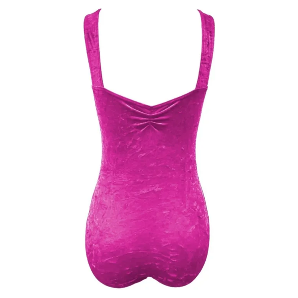 'Saffy' Crushed Velour Leotard - various colours