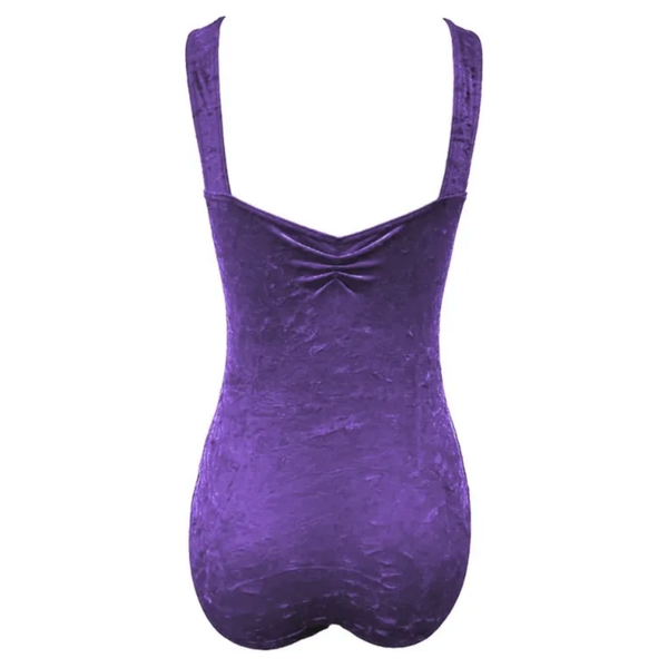 'Saffy' Crushed Velour Leotard - various colours