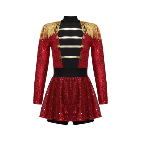 Ringmaster/Toy Soldier Skirted Unitard Dance Costume