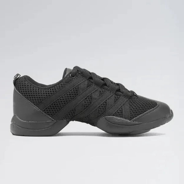 Black Criss Cross Mesh Dance Trainers/Sneakers