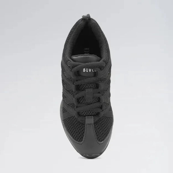 Black Criss Cross Mesh Dance Trainers/Sneakers