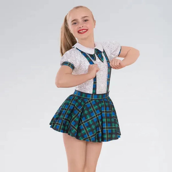 Tartan Schoolgirl Outfit with Bow