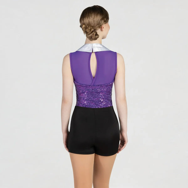 Sequin Mesh Topped Showbiz Dance Unitard