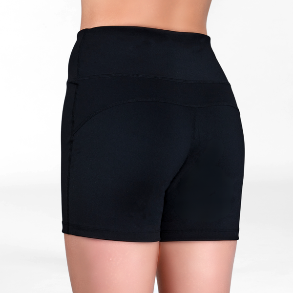 Black High-Waisted Cycling Shorts