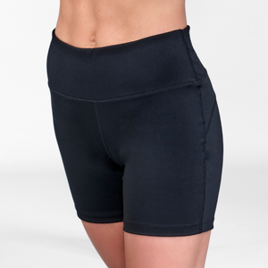 Black High-Waisted Cycling Shorts