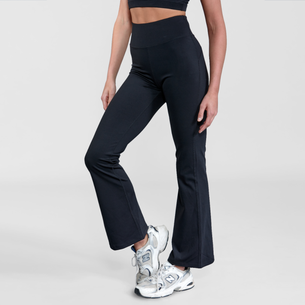 Black High-Waisted Flared Dance Jazz/Yoga Pants